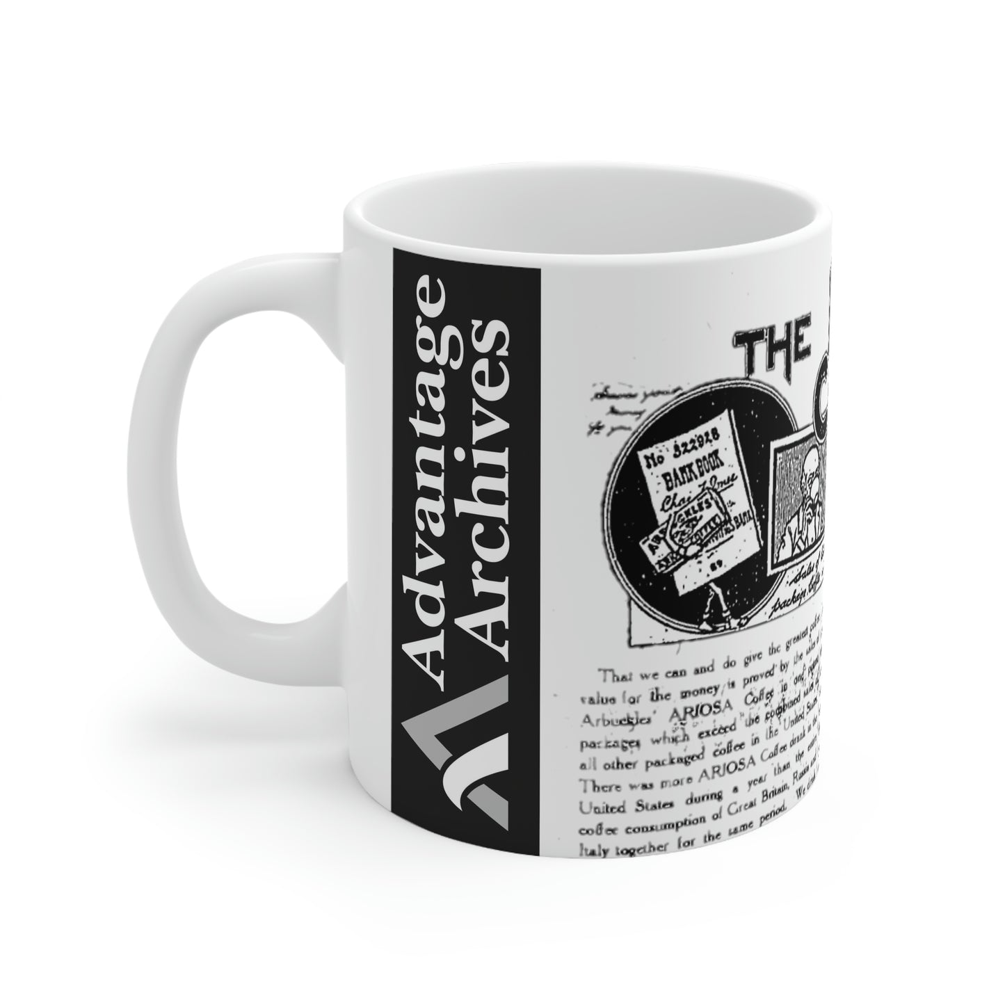 "Arbuckle's Coffee" Newspaper Ad Mug