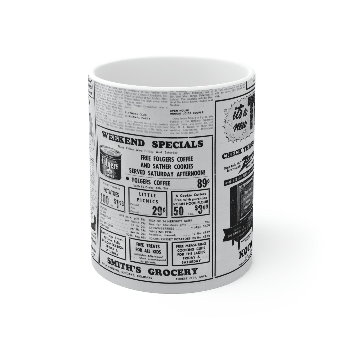 "Zenith Television" Newspaper Ad Mug