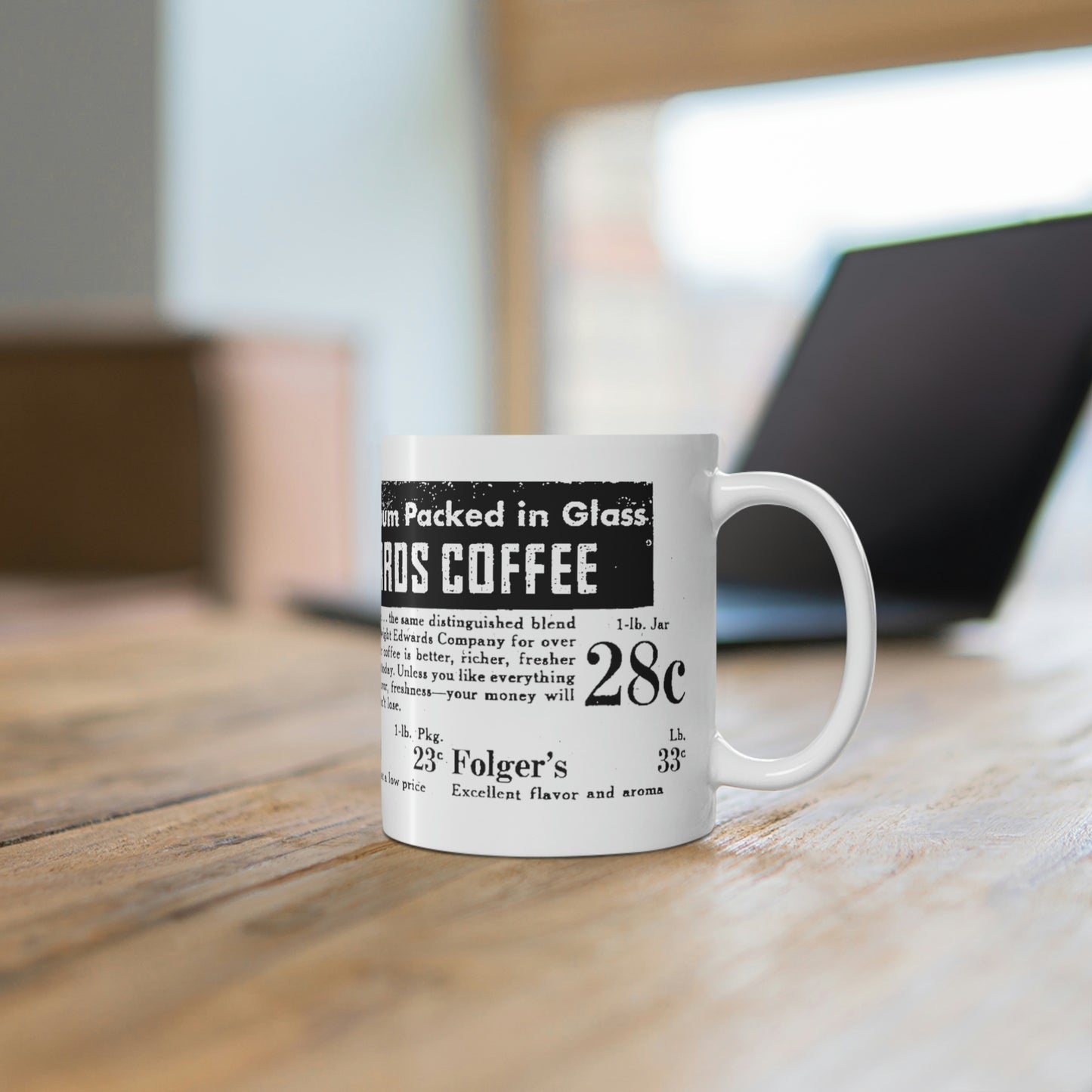 "Edwards Coffee" Newspaper Ad Mug