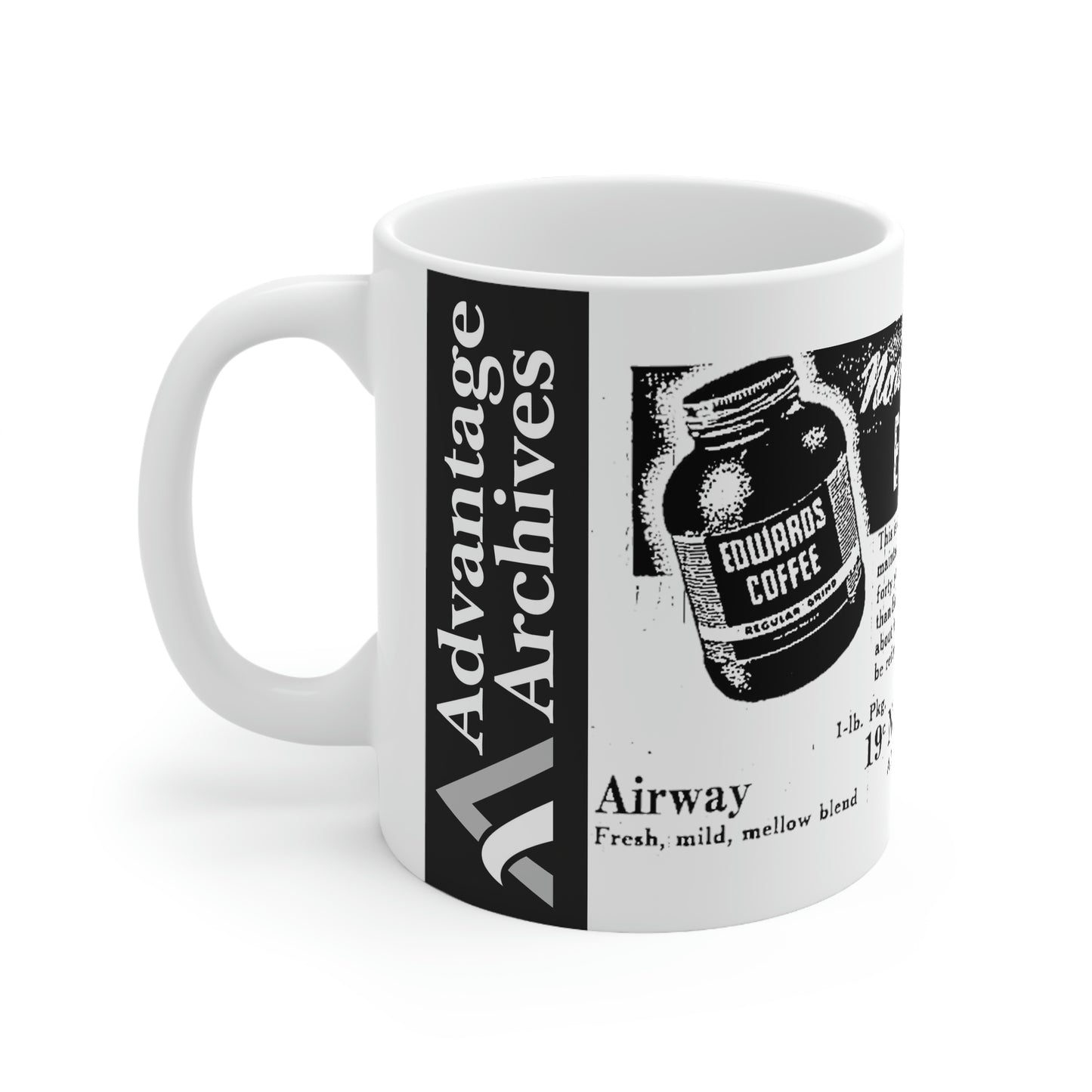 "Edwards Coffee" Newspaper Ad Mug