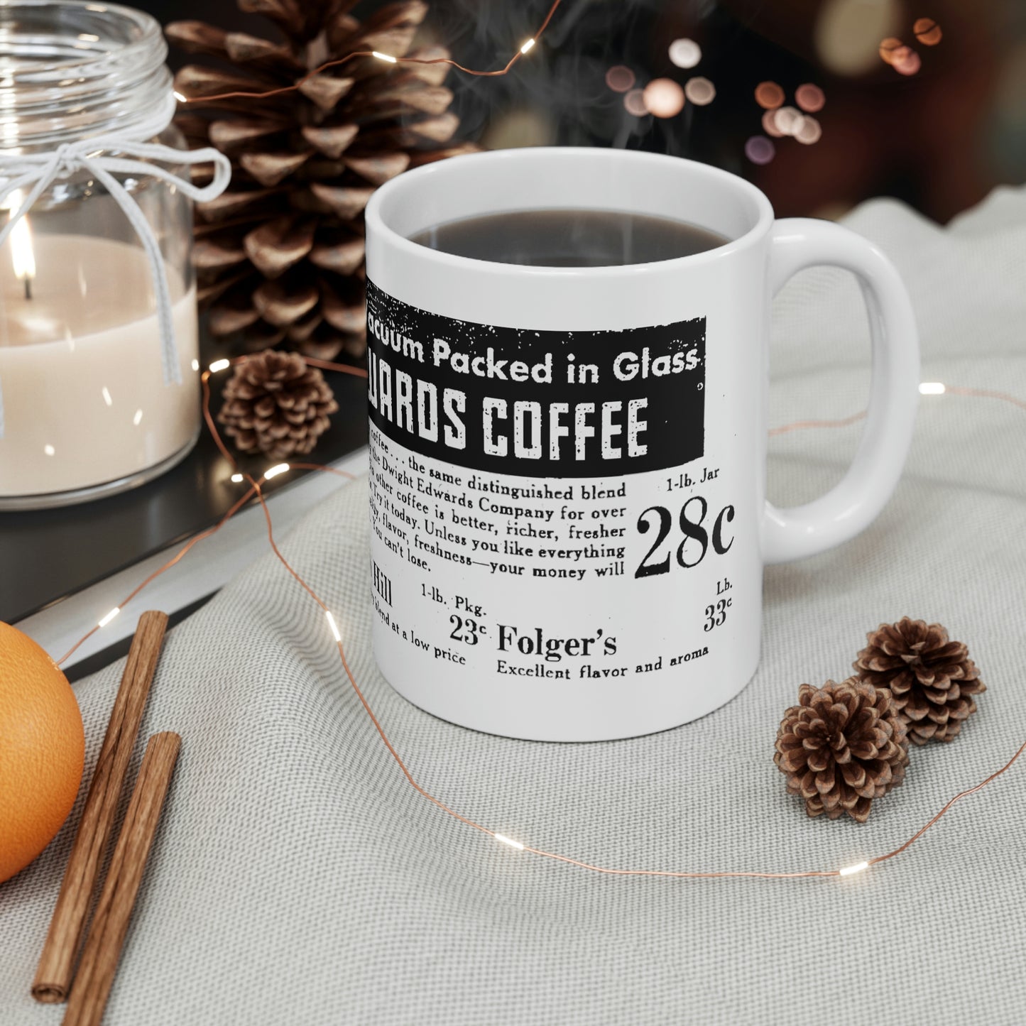 "Edwards Coffee" Newspaper Ad Mug