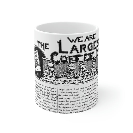 "Arbuckle's Coffee" Newspaper Ad Mug