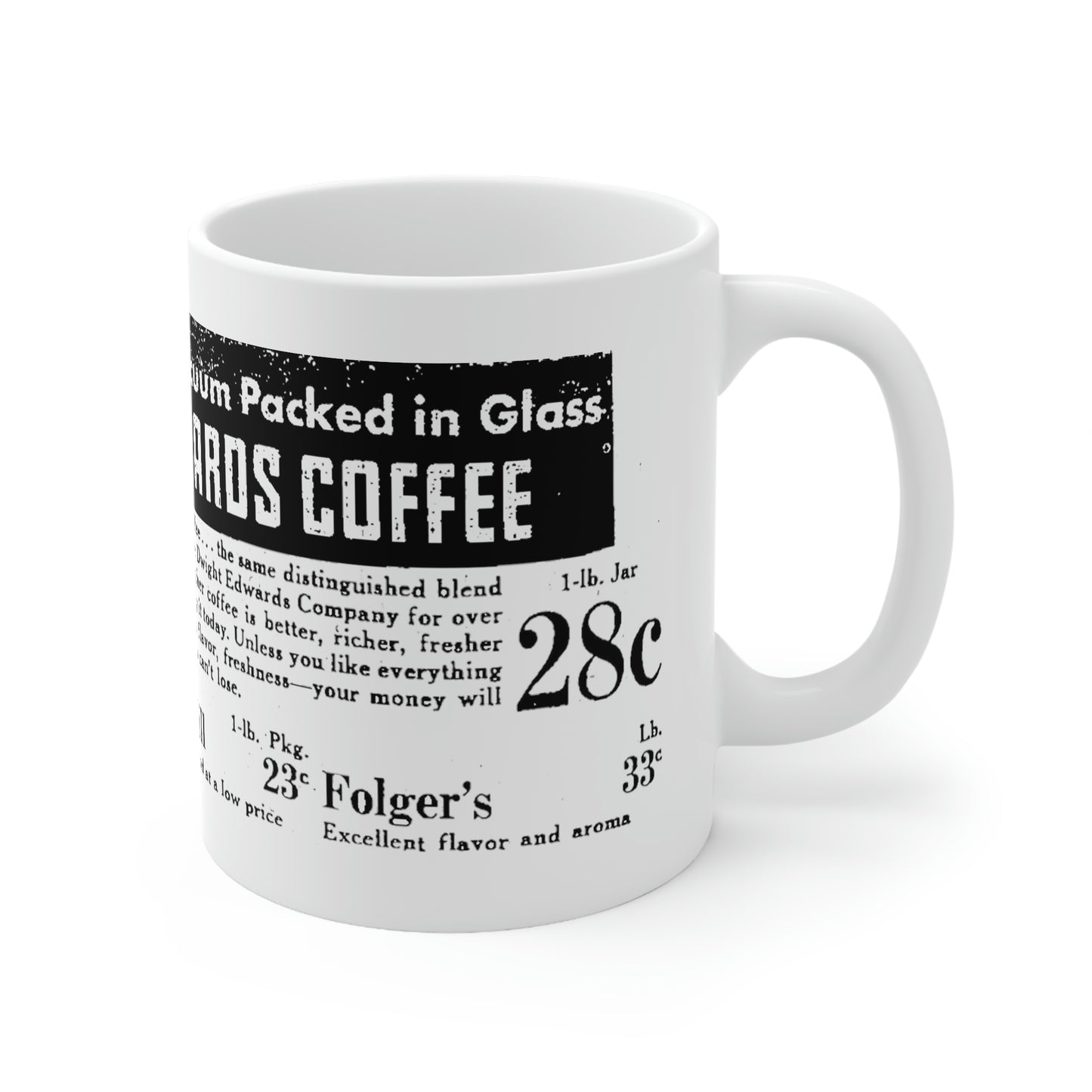 "Edwards Coffee" Newspaper Ad Mug